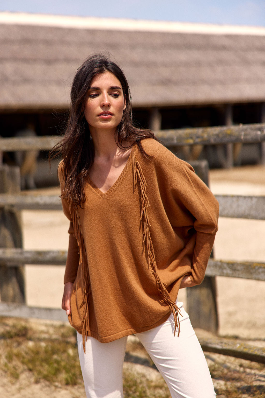 NAOMI FRINGED SWEATER