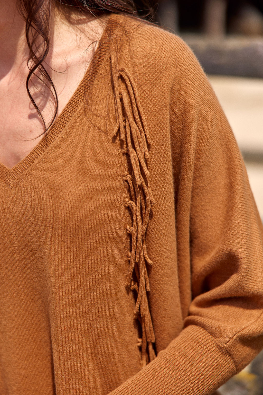 NAOMI FRINGED SWEATER