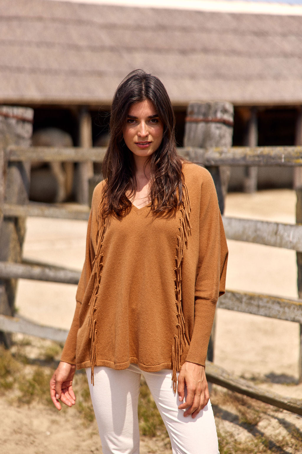 NAOMI FRINGED SWEATER