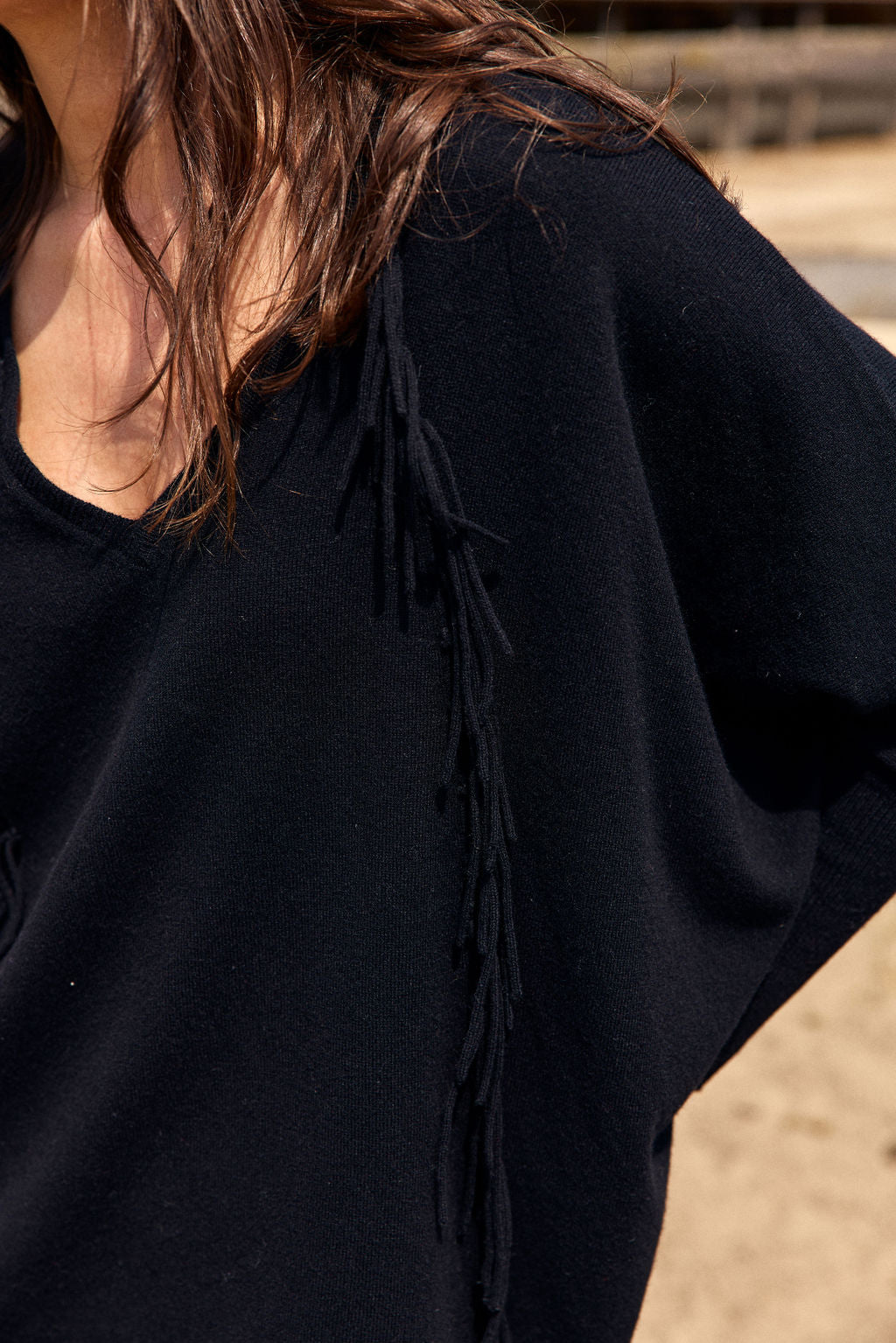 NAOMI FRINGED SWEATER