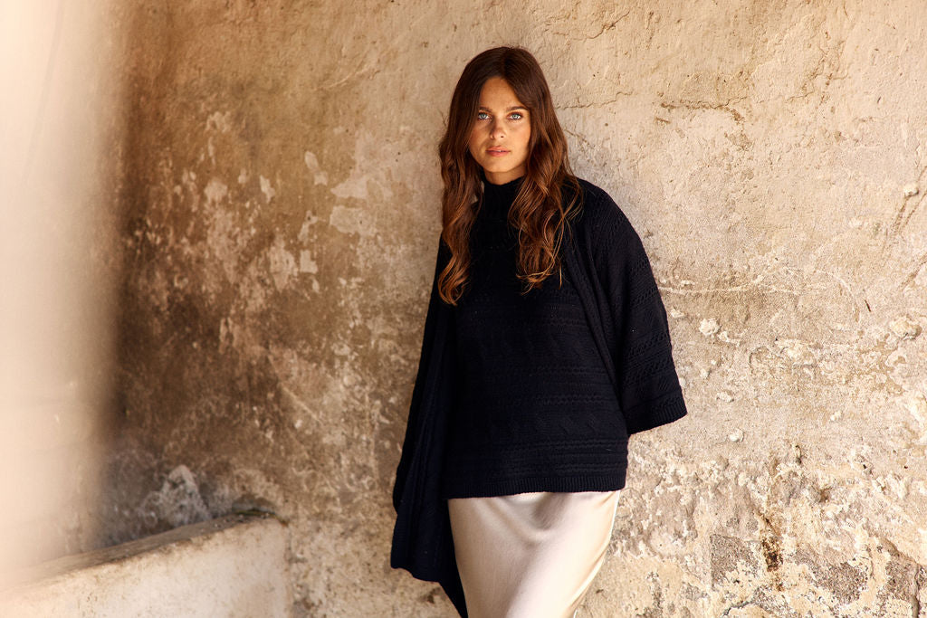 NOX BLACK WOOL CASHMERE SWEATER