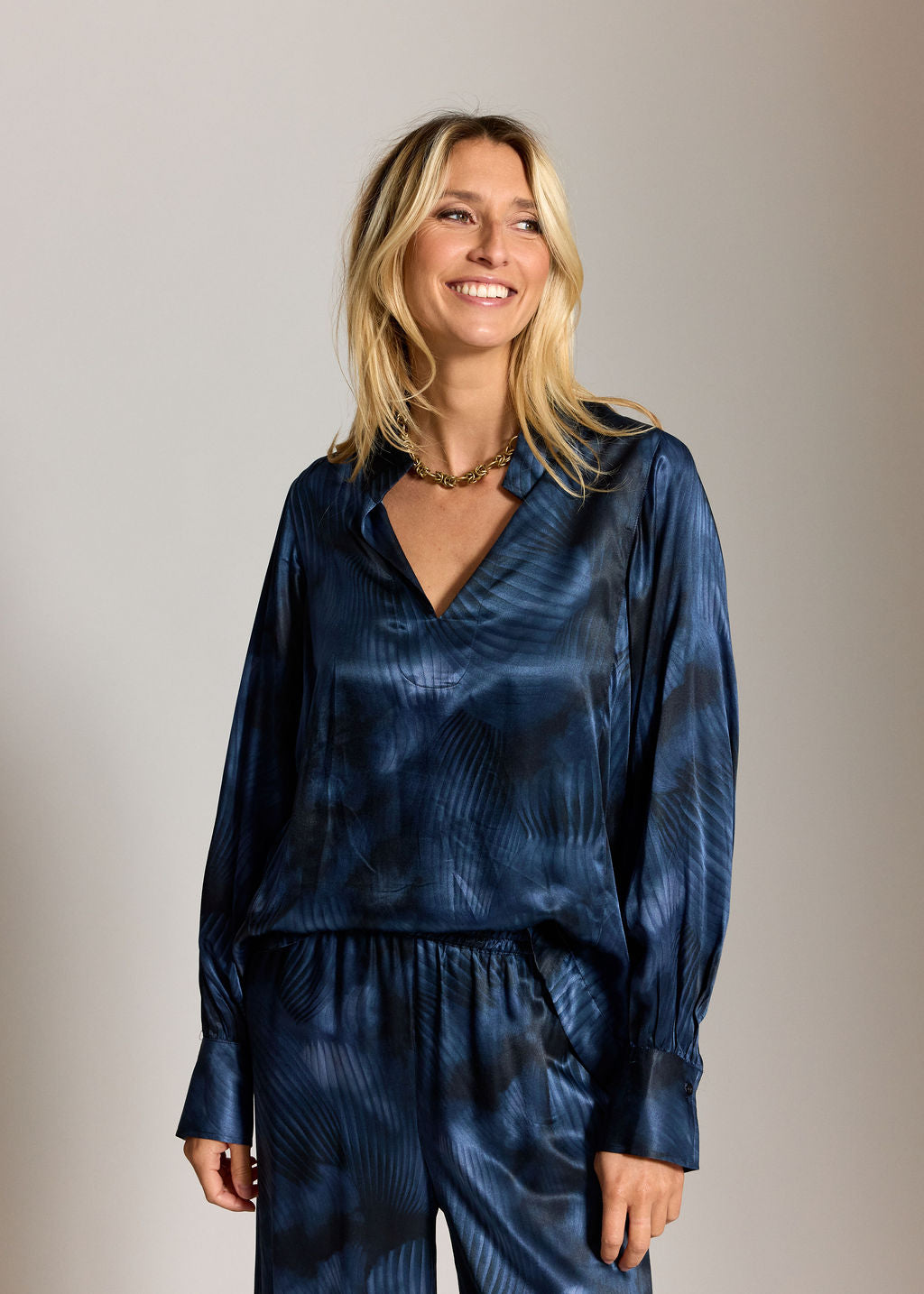 CHEMISE EN SOIE IMPRIMÉE BRETT