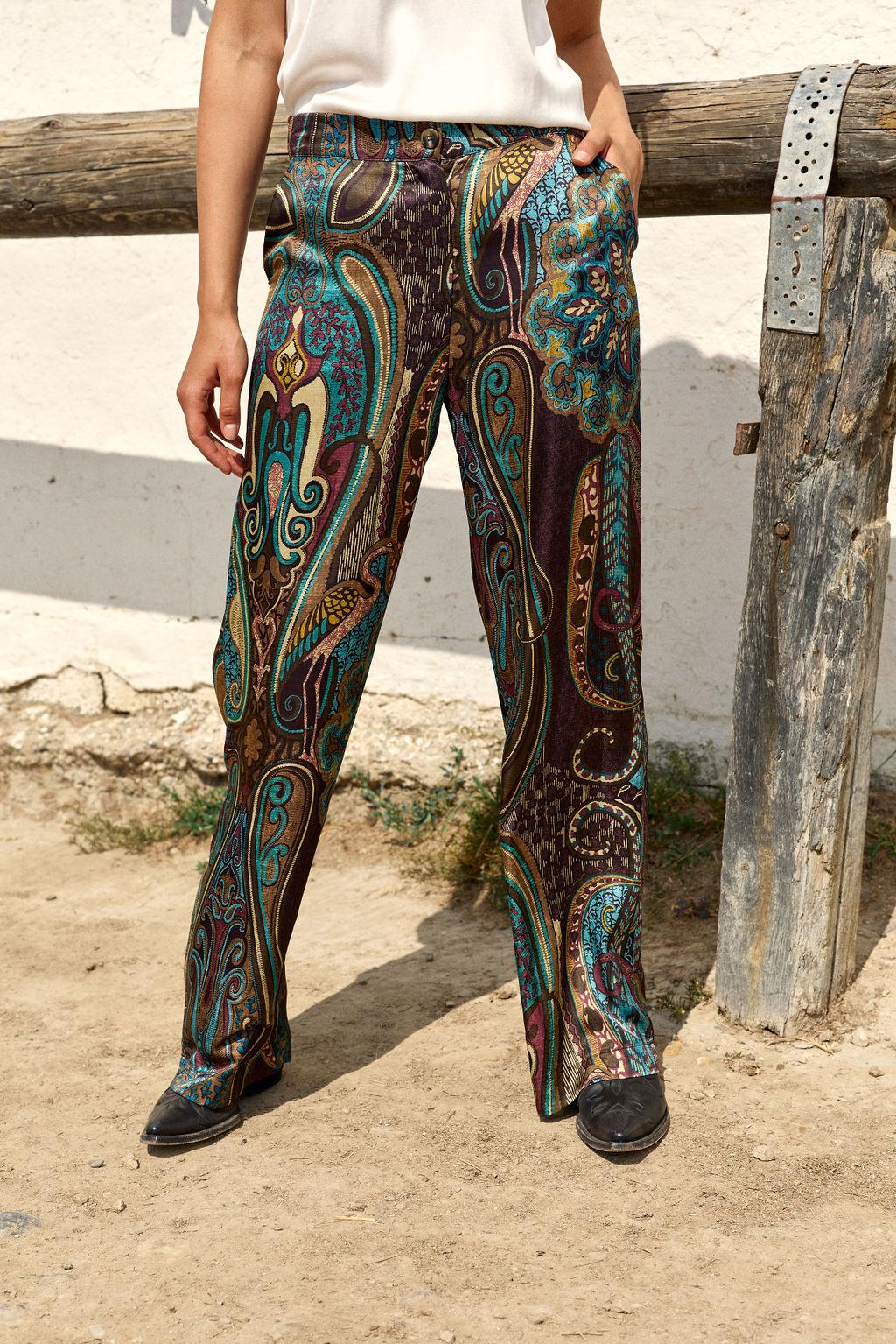 CARLO CASHMERE PRINT PANTS