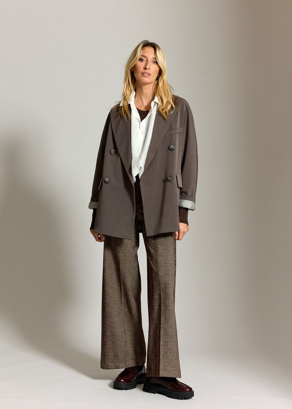 BLAZER OVERSIZE FALONE CAFE