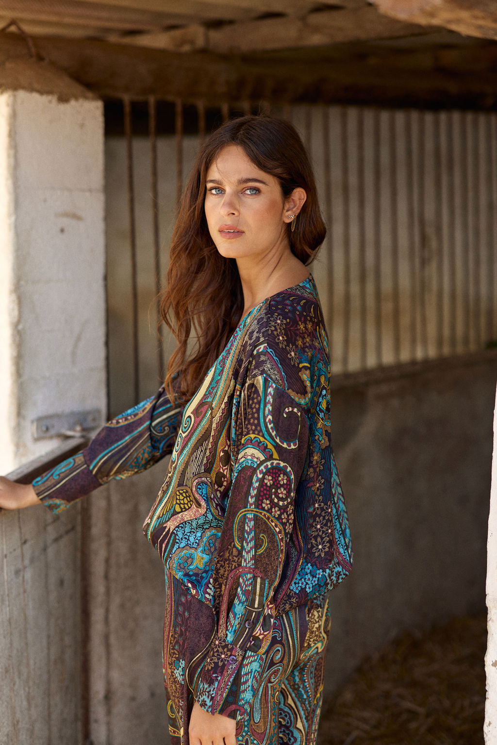 SURI CASHMERE PRINTED SHIRT