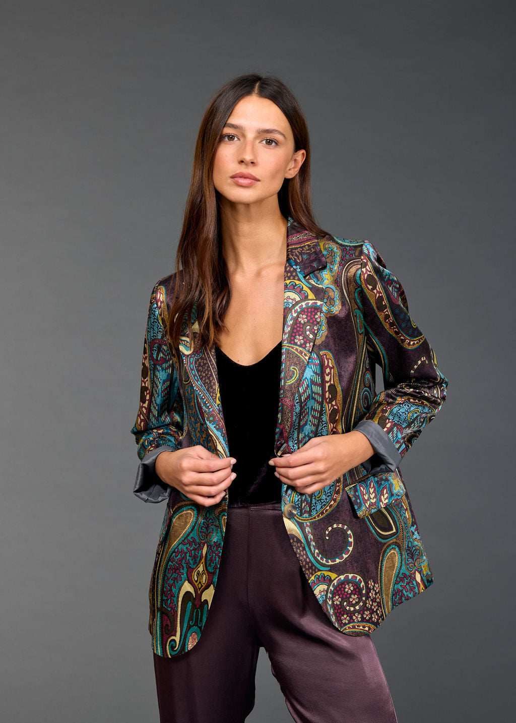 TESS PRINTED BLAZER JACKET