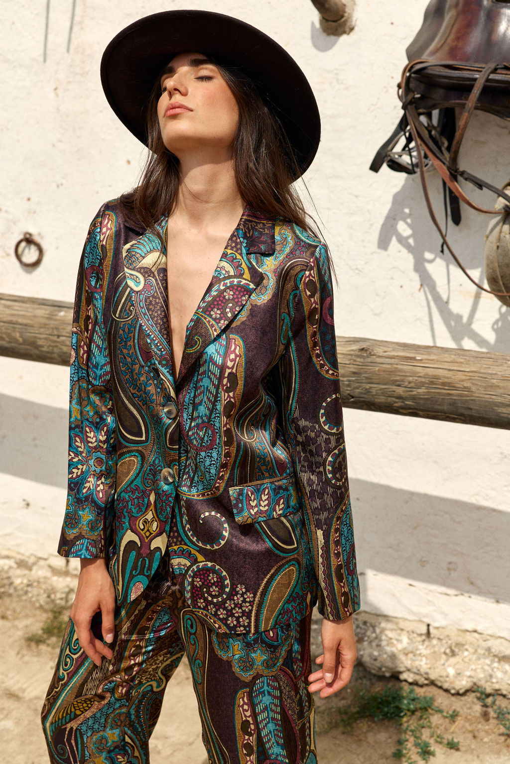 TESS PRINTED BLAZER JACKET