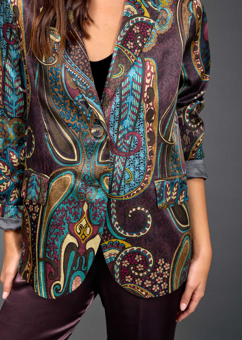 TESS PRINTED BLAZER JACKET