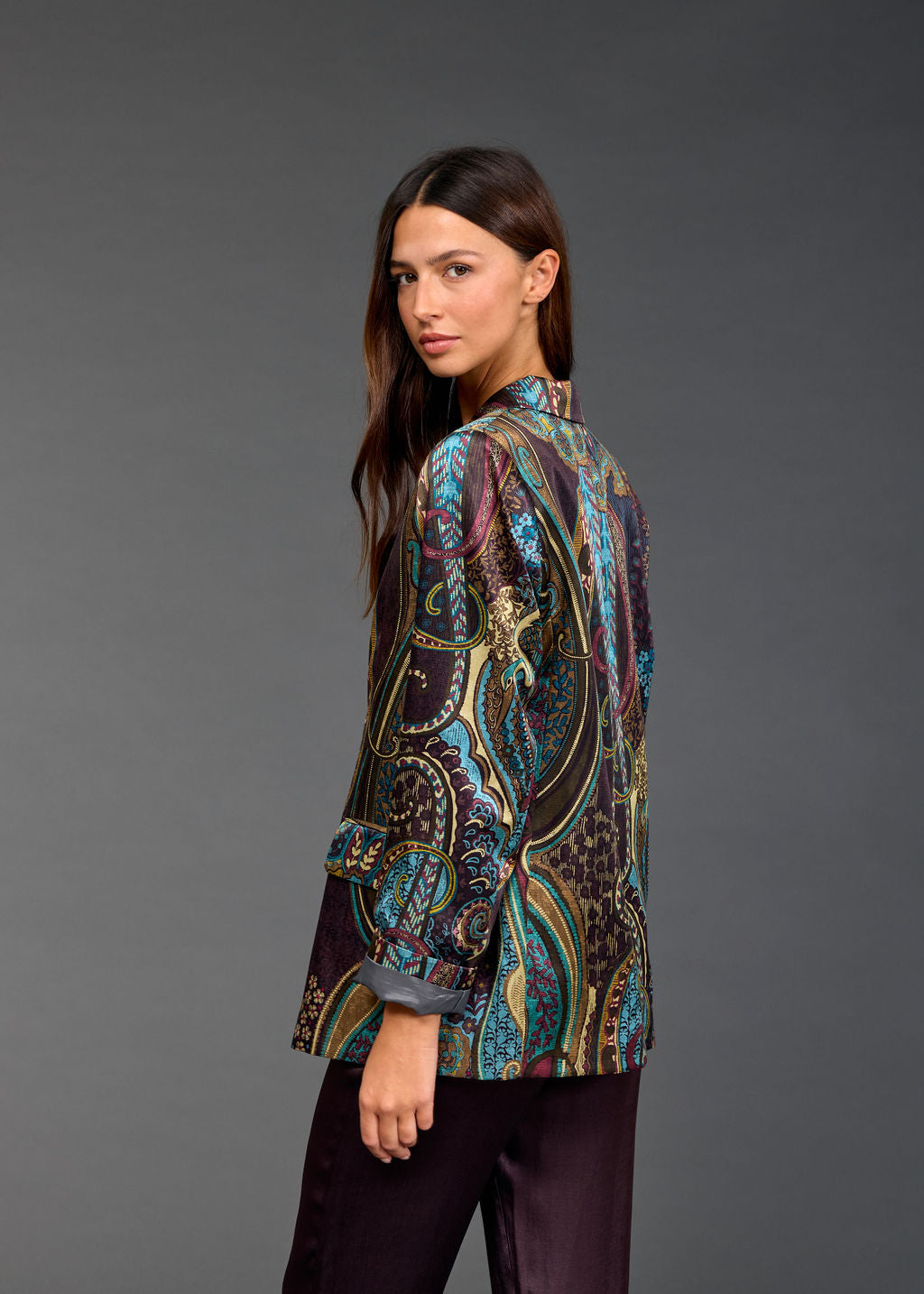 TESS PRINTED BLAZER JACKET