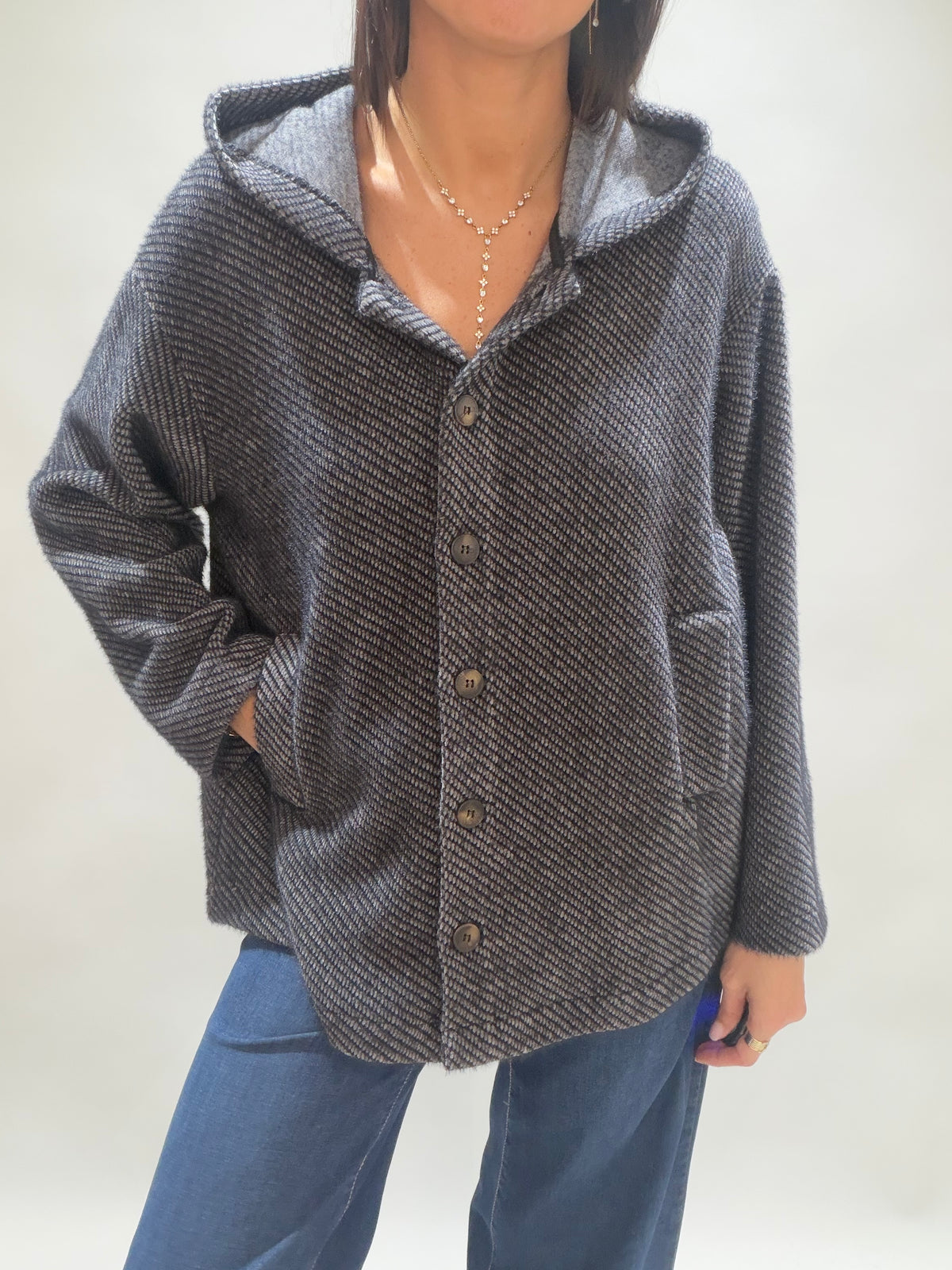 VESTE GILET DUVETEUSE MARIA GRIS