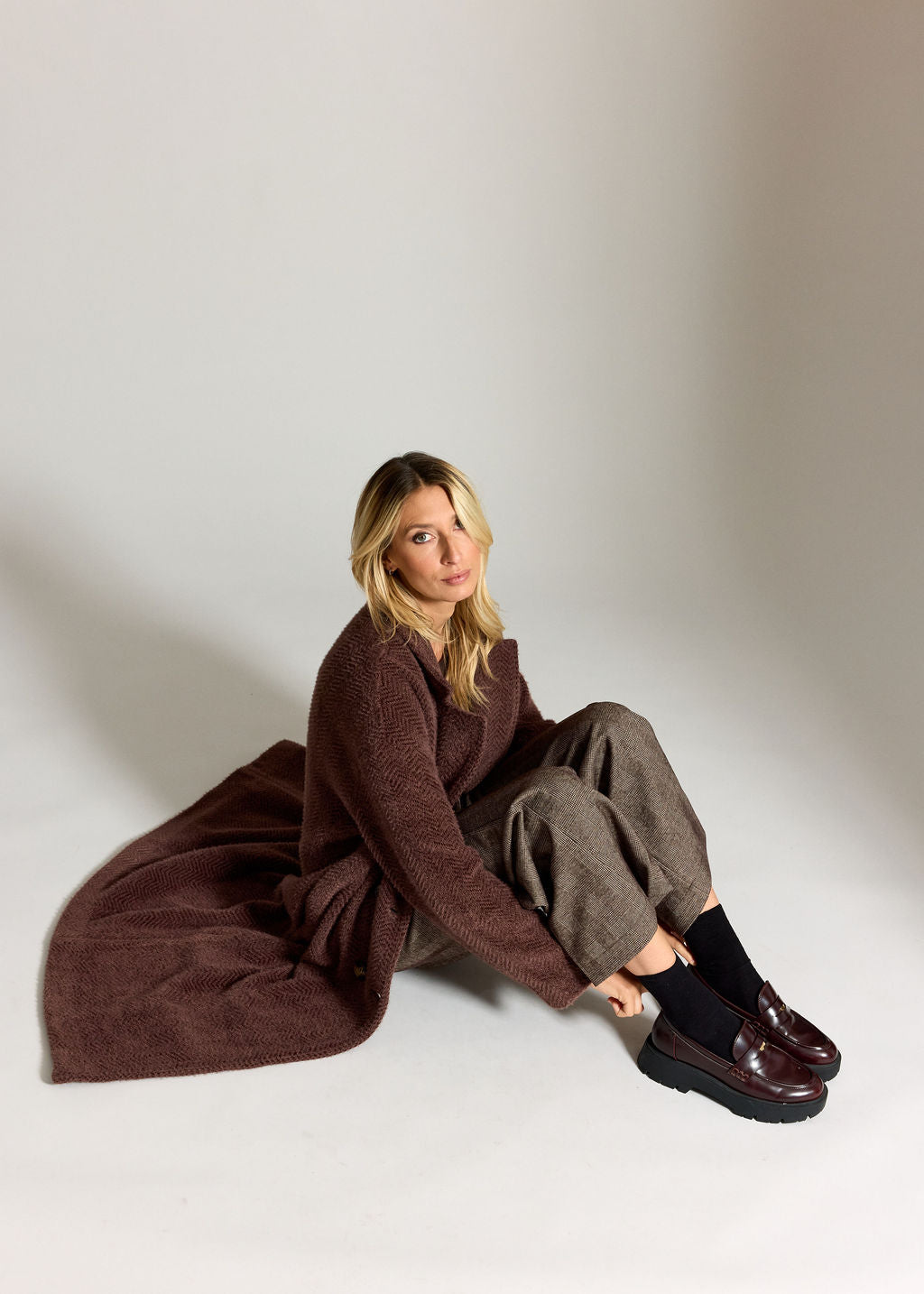 PERLA RAISIN KNIT COAT