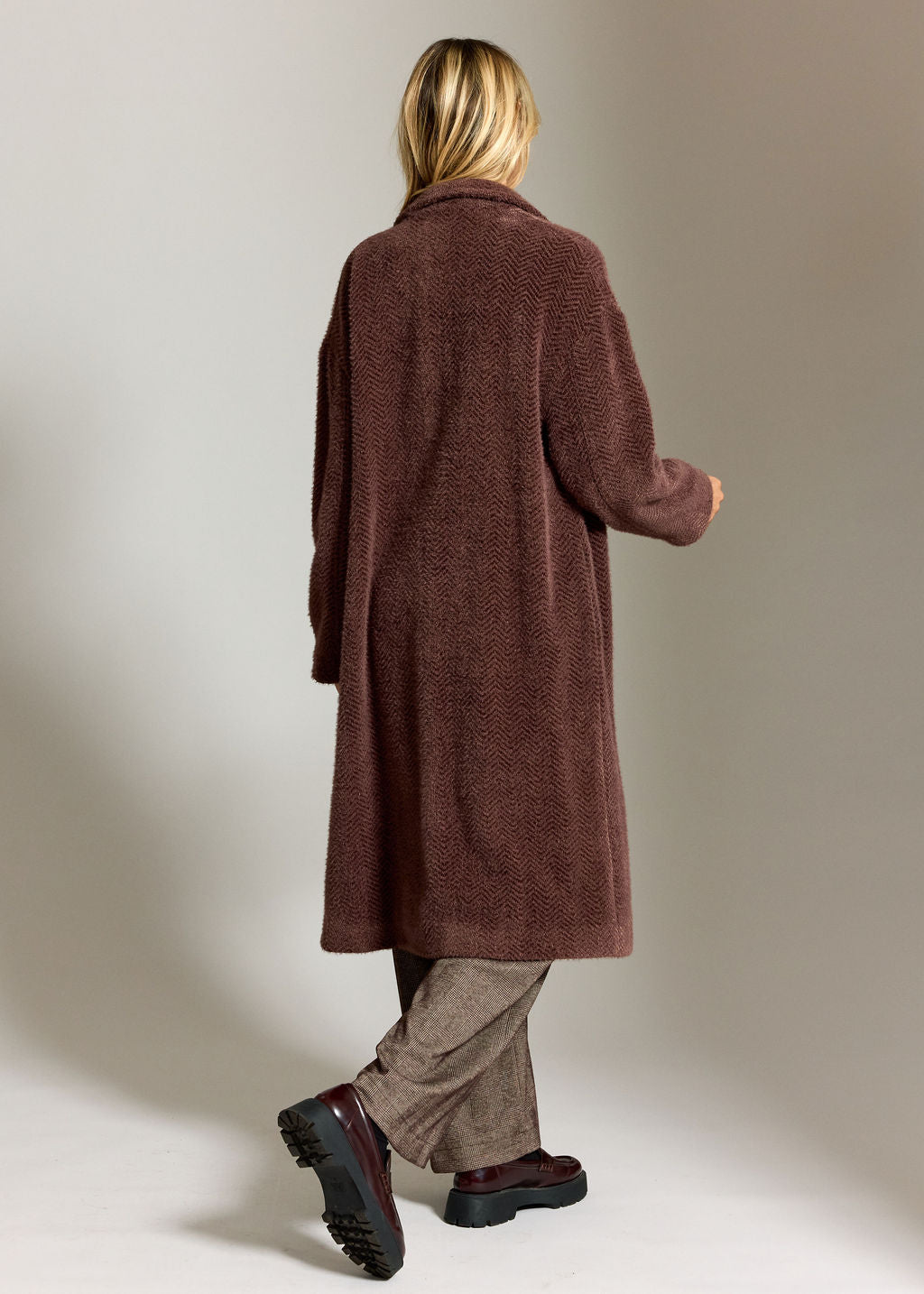 PERLA RAISIN KNIT COAT