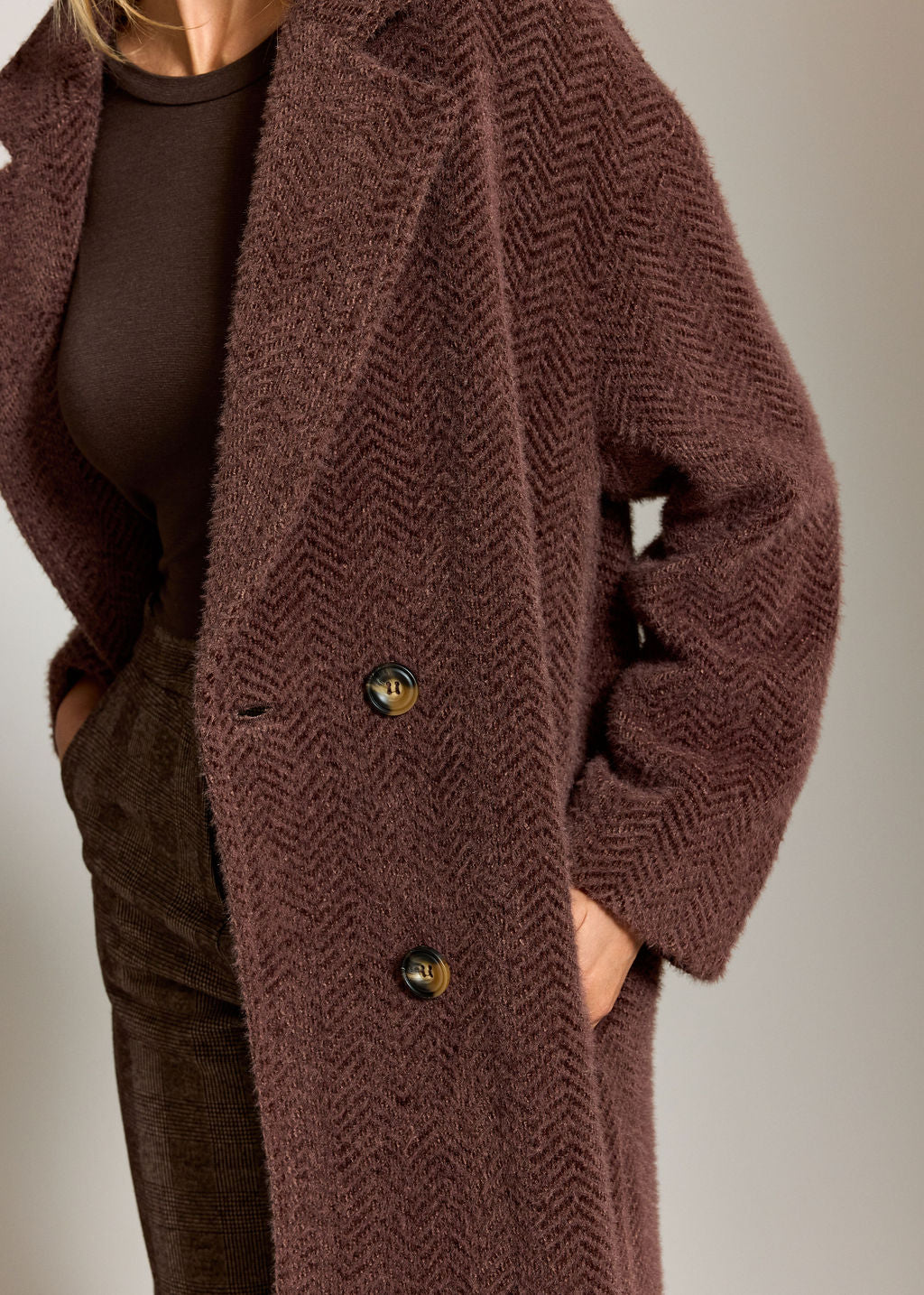 PERLA RAISIN KNIT COAT