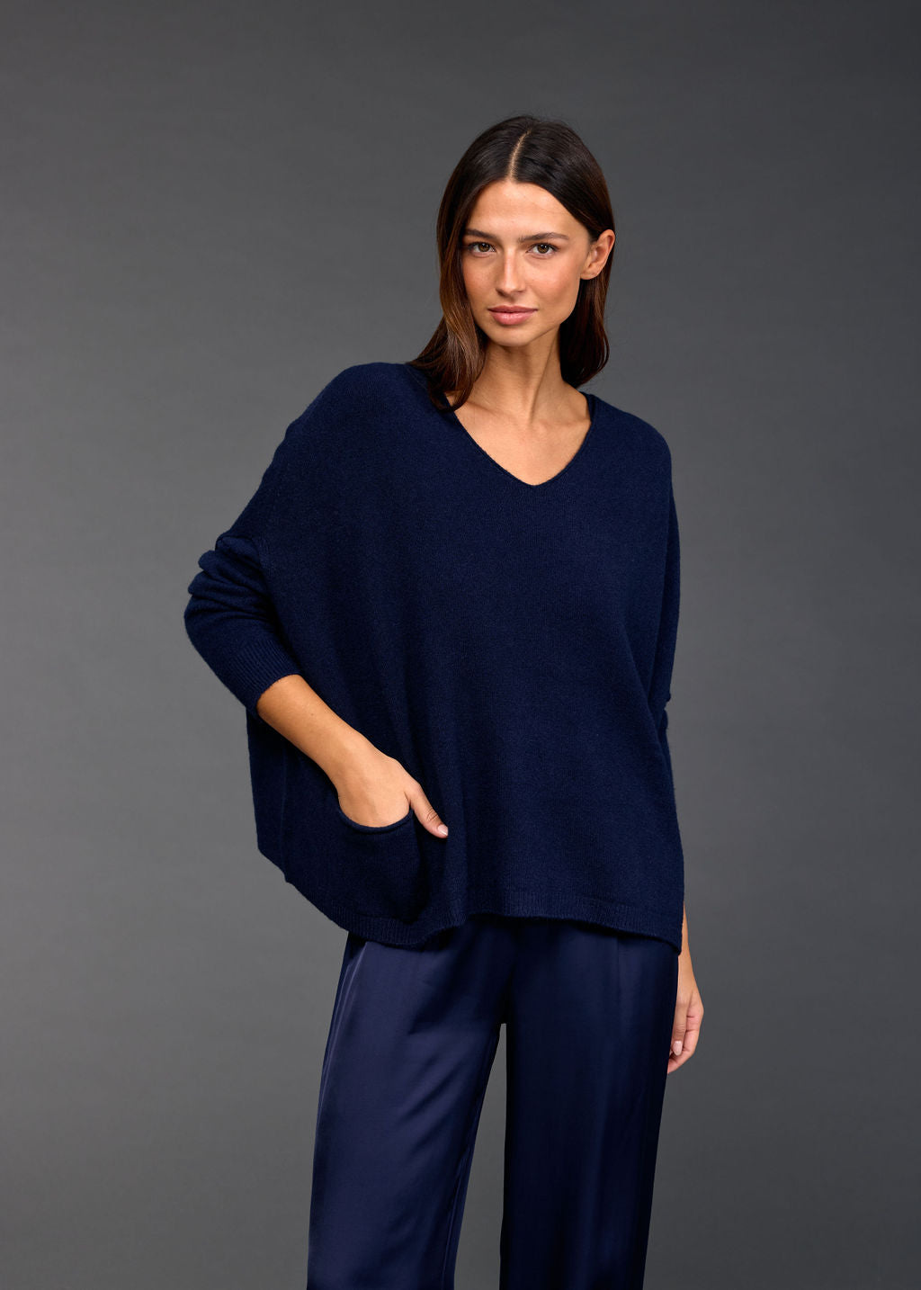 Clea V-Neck Poncho