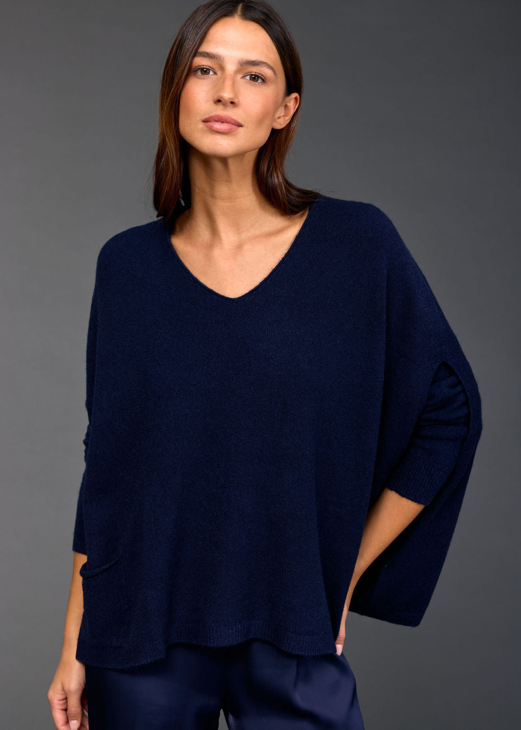 Clea V-Neck Poncho