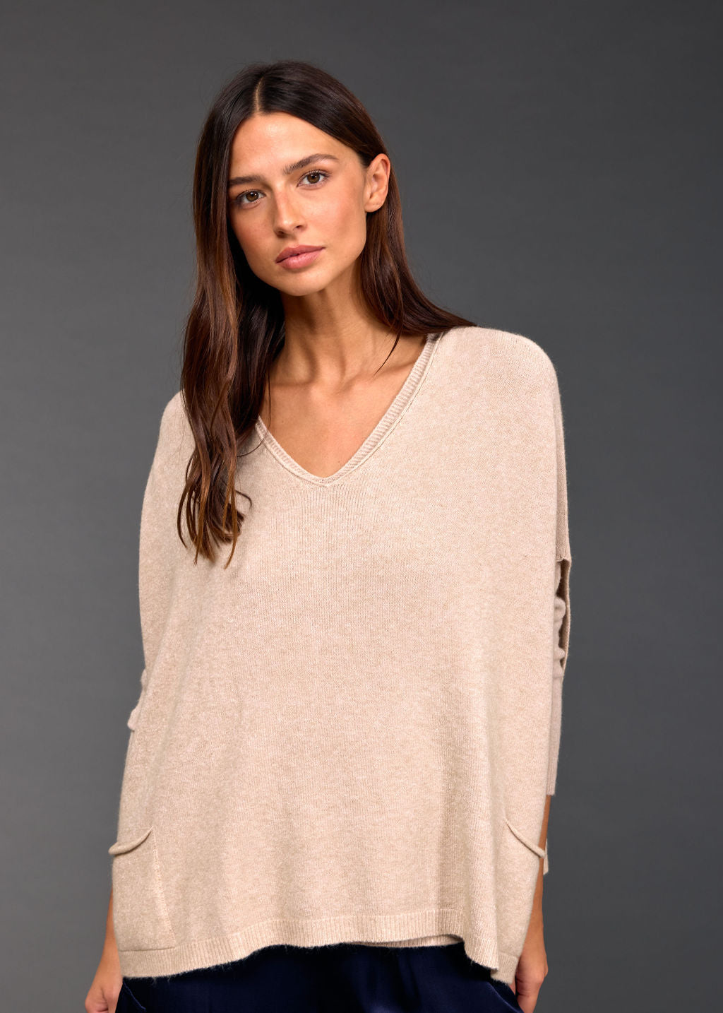 Clea V-Neck Poncho