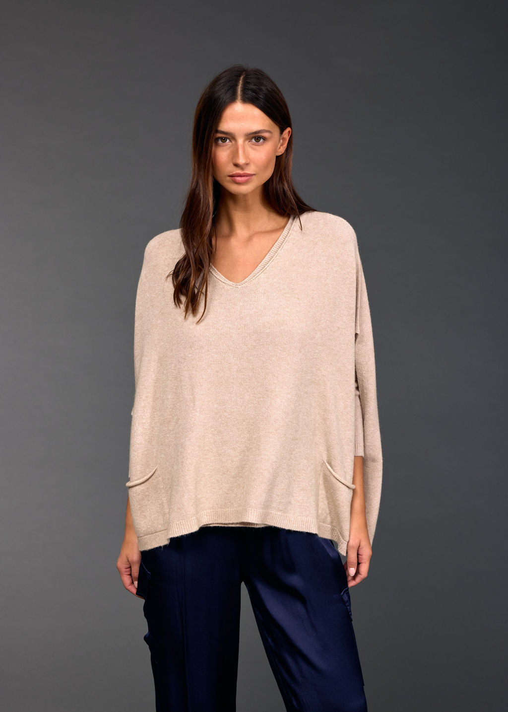 Clea V-Neck Poncho