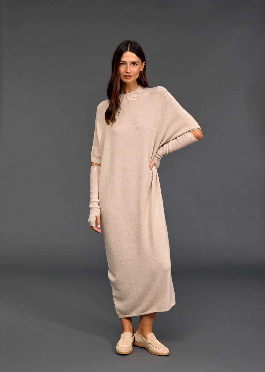 Robe longue en laine NUMA