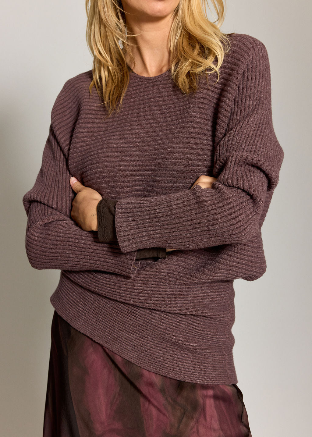 PULL CÔTELÉ SOHO RAISIN