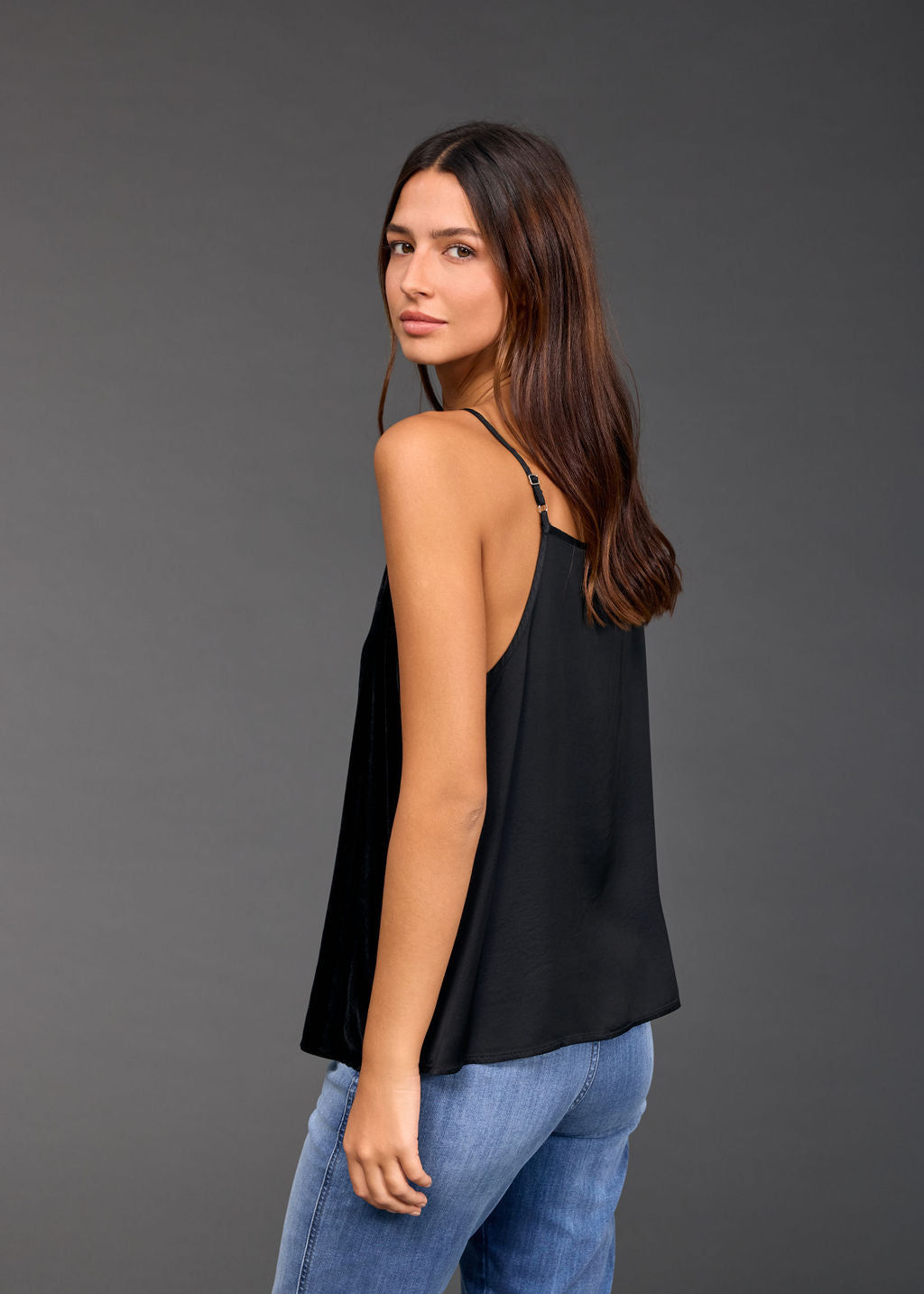 TOP EN VELOURS VISCOSE/SOIE BELLA