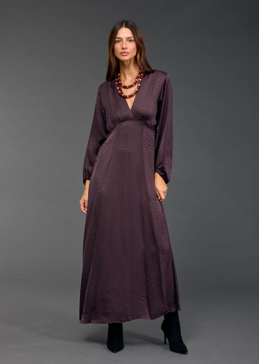 ELIZA JACQUARD VISCOSE DRESS