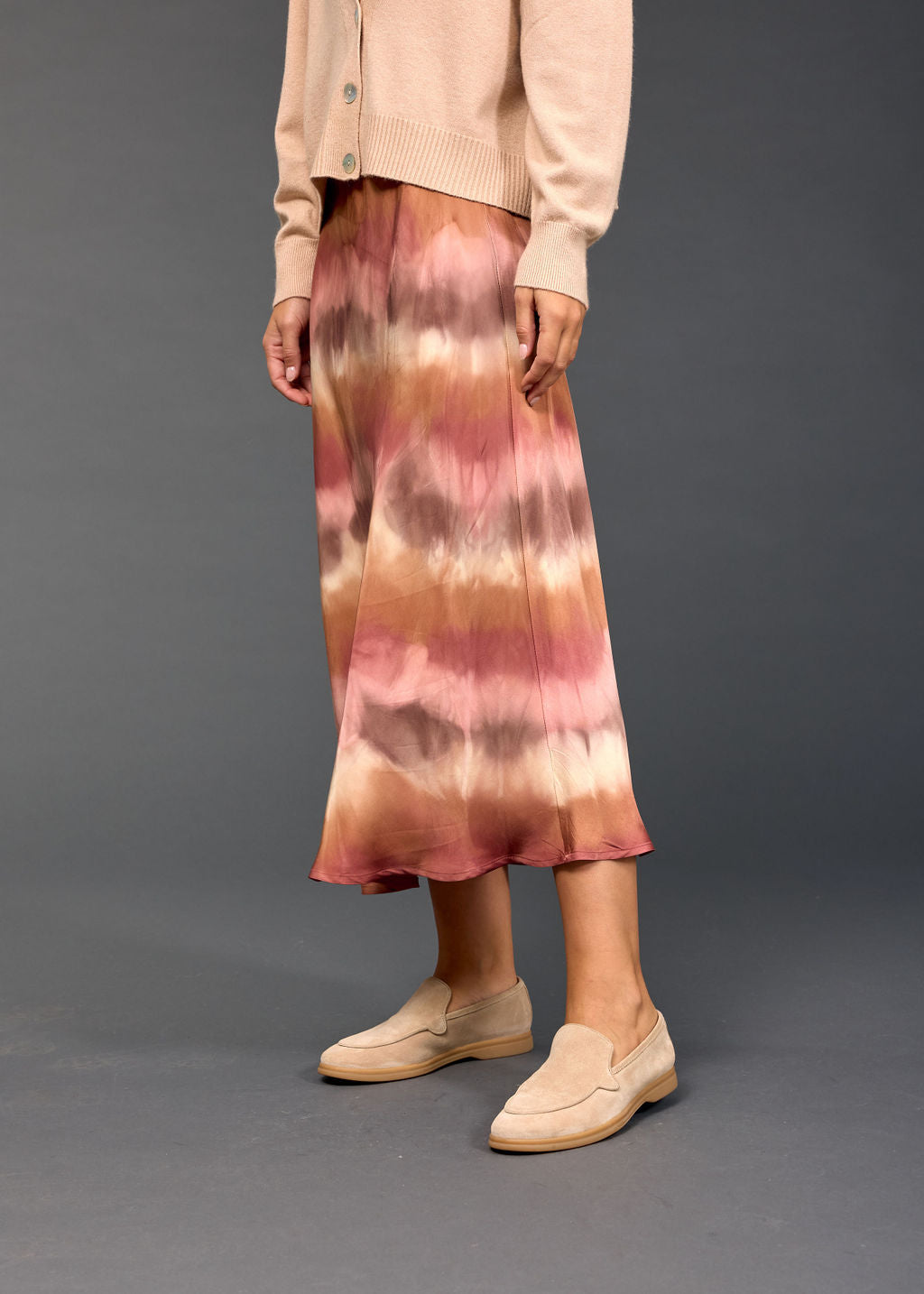 RIZZO TIE AND DYE FITTED SKIRT