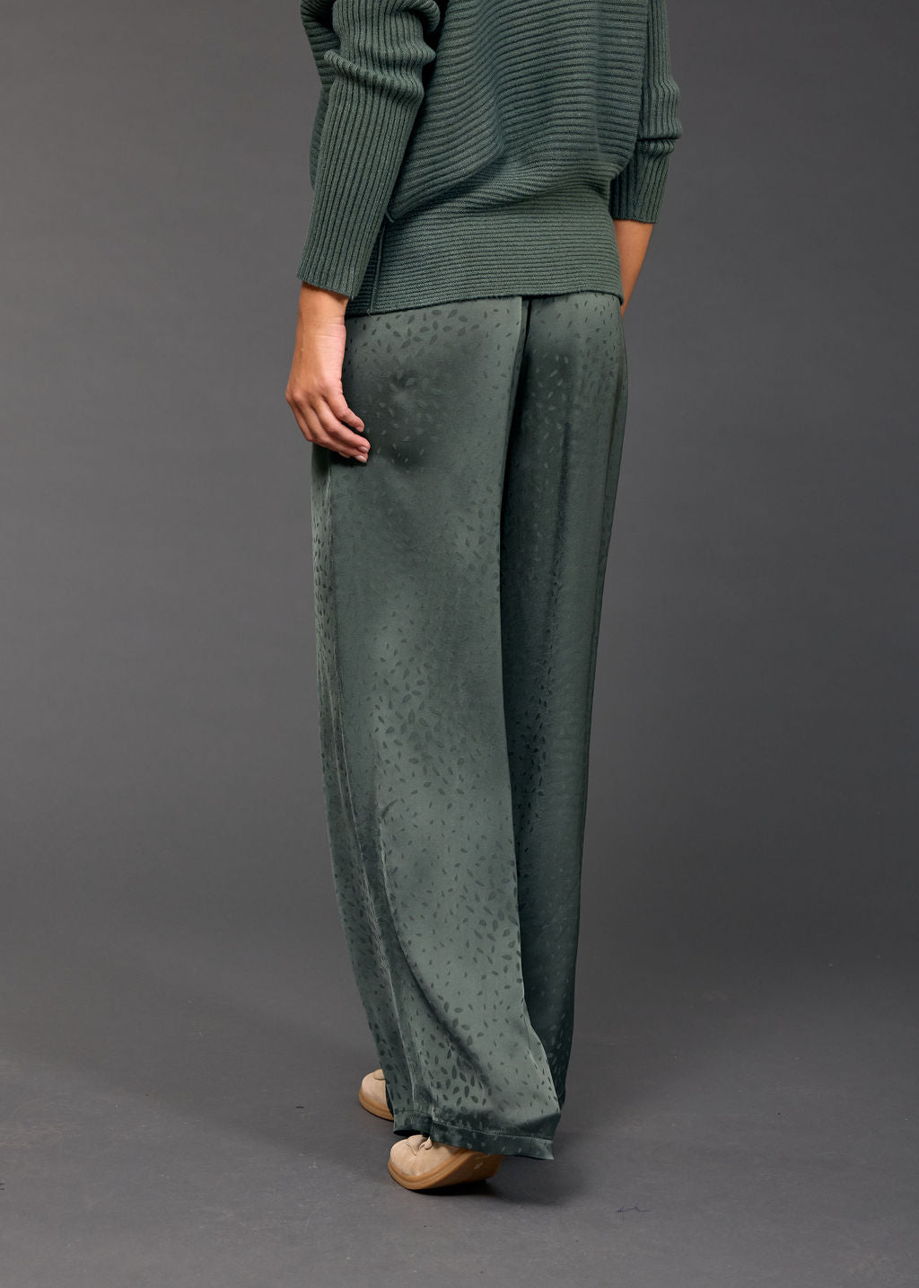 WILLY WIDE JACQUARD VISCOSE TROUSERS