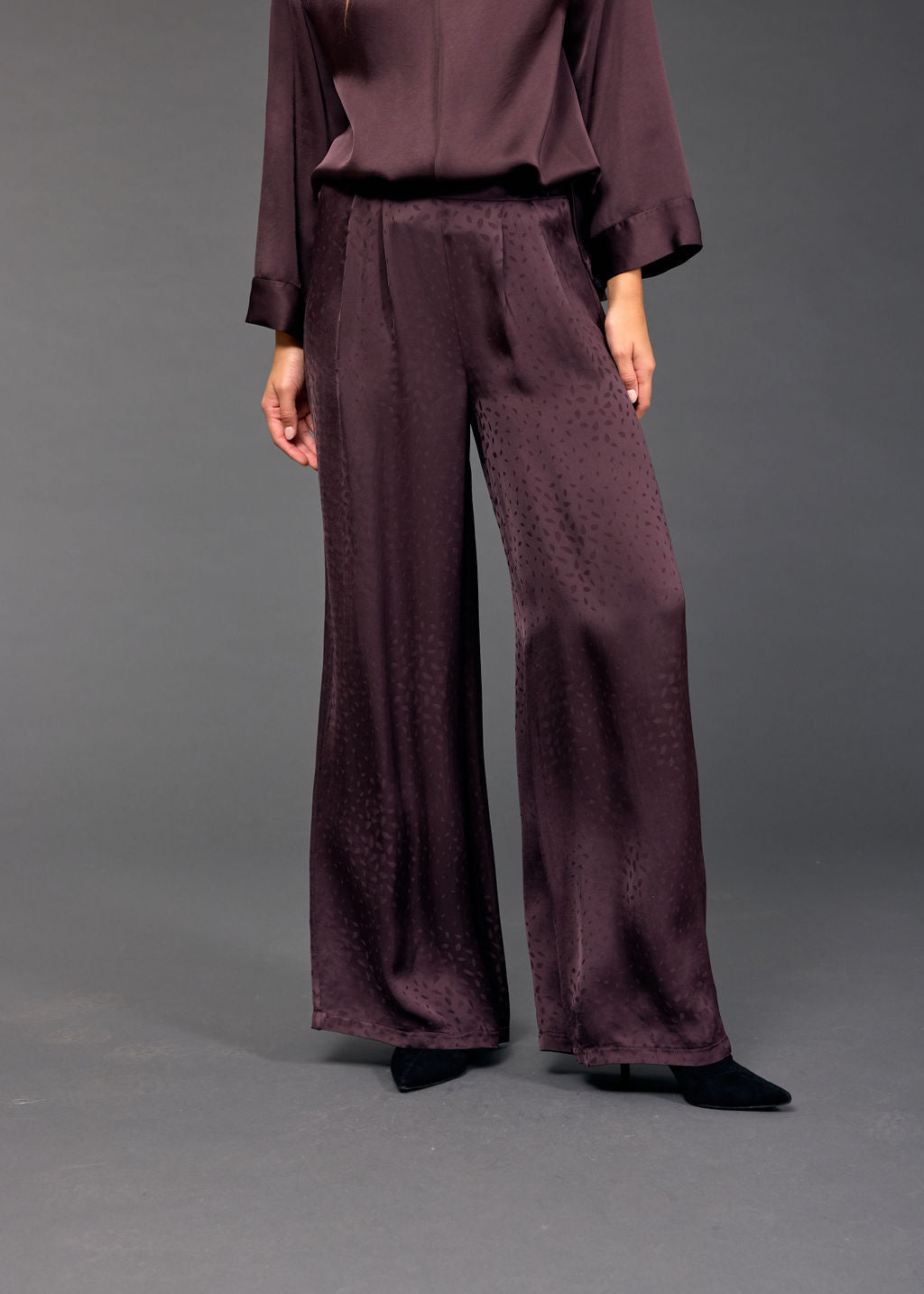 WILLY WIDE JACQUARD VISCOSE TROUSERS