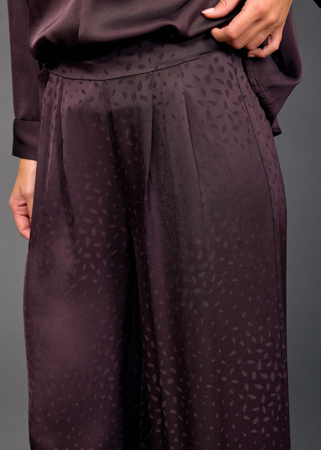 WILLY WIDE JACQUARD VISCOSE TROUSERS