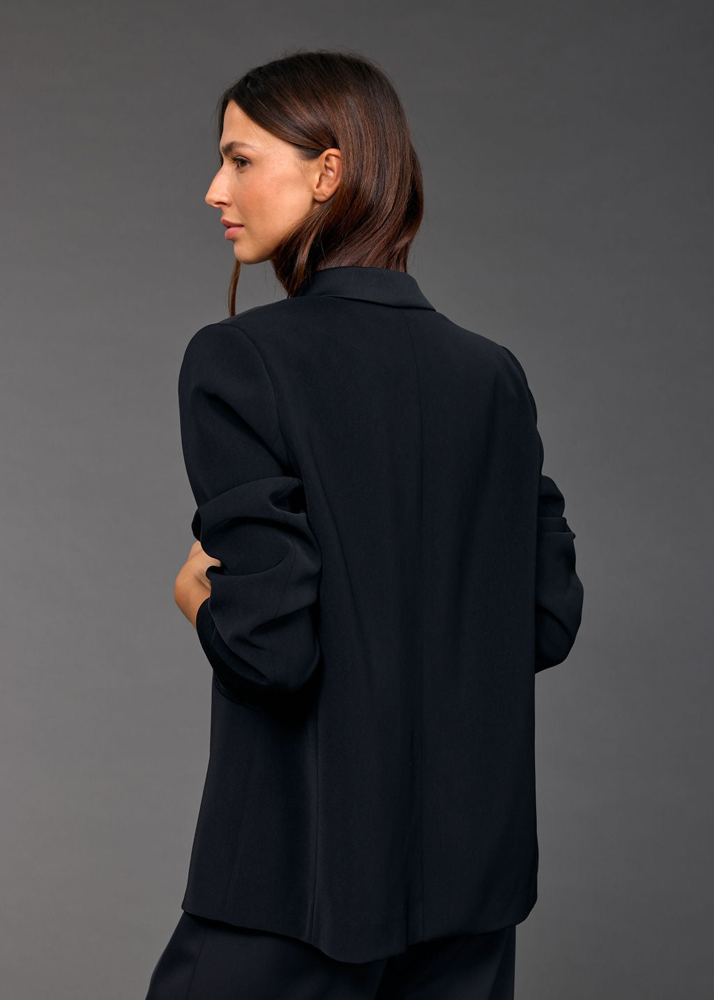 JULES SATIN REVERSE COLLAR JACKET