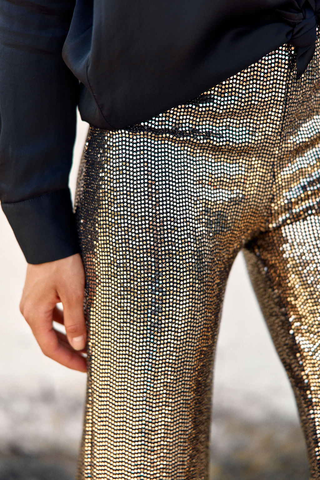 TARA SEQUIN STYLE PANTS