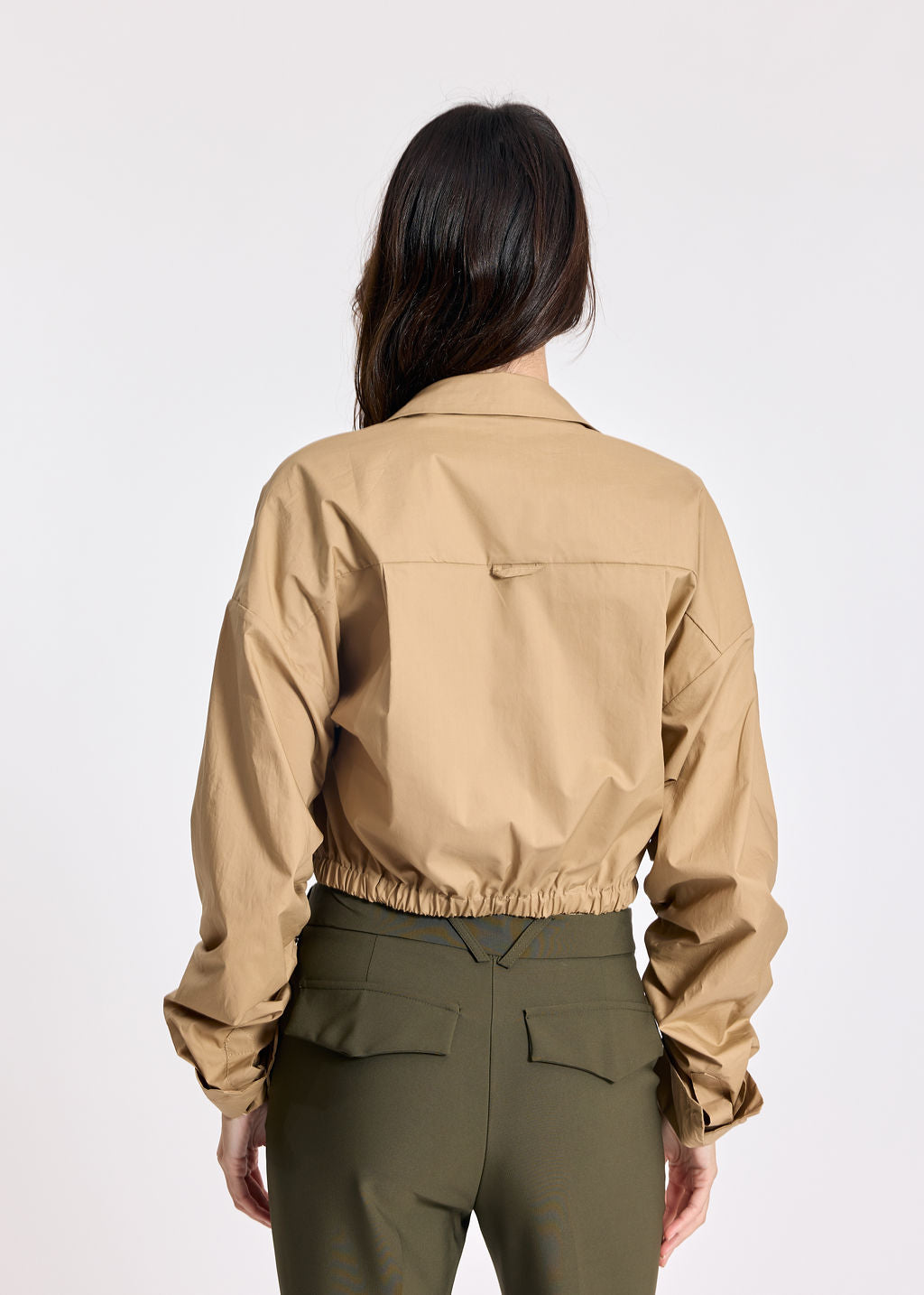 ADELE CAMEL POPLIN SHIRT