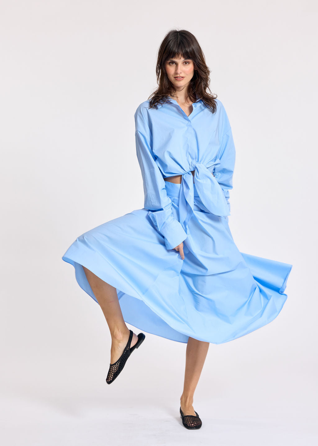 ADELE SKY POPLIN SHIRT