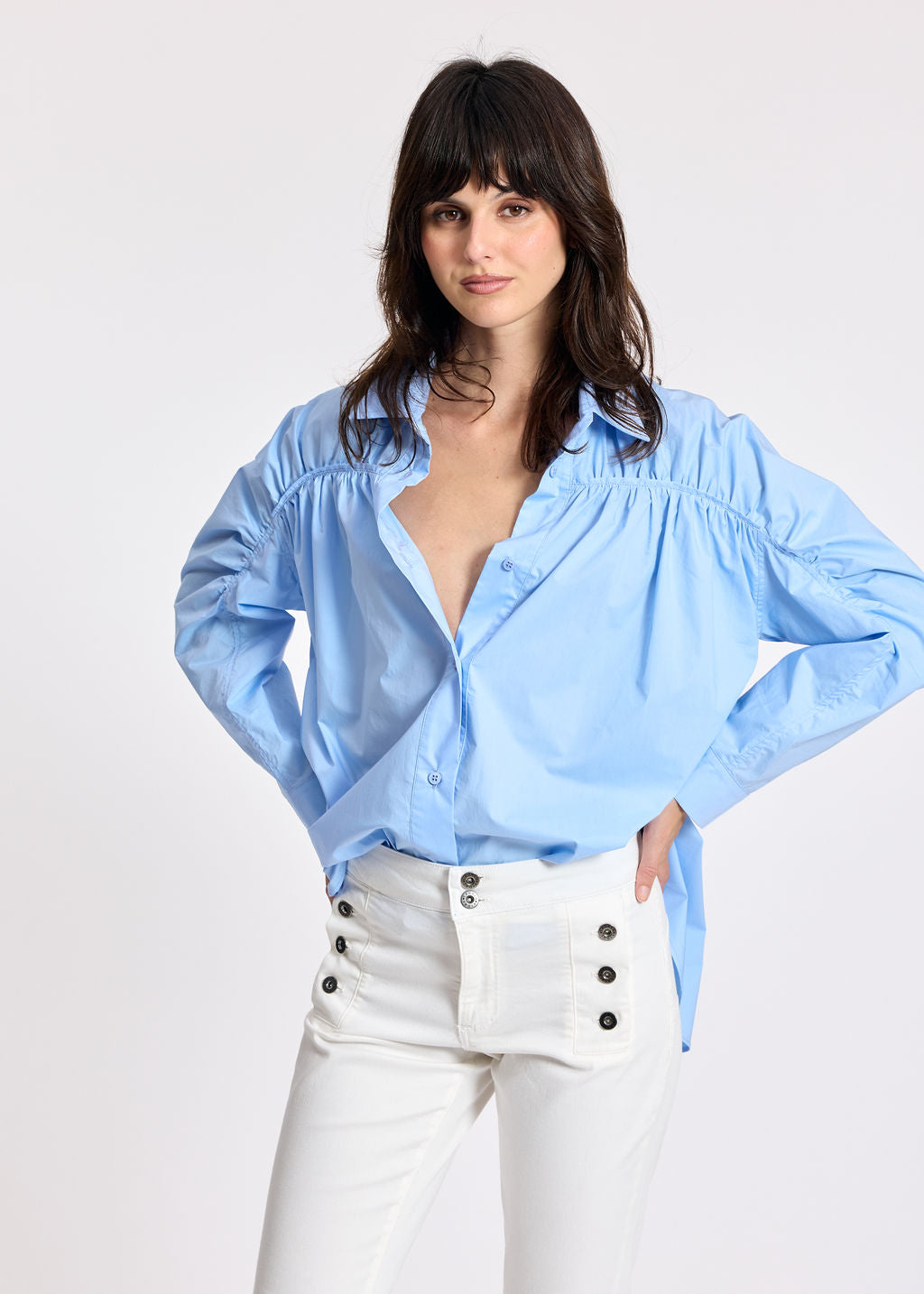 BRETT SKY POPLIN SHIRT