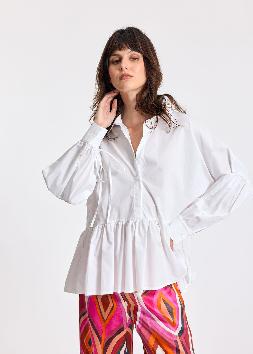 MAZAO WHITE POPLIN SHIRT