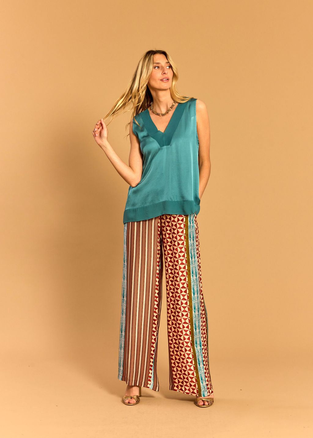 DÉBARDEUR BI-MATIÈRE ASPEN PAON