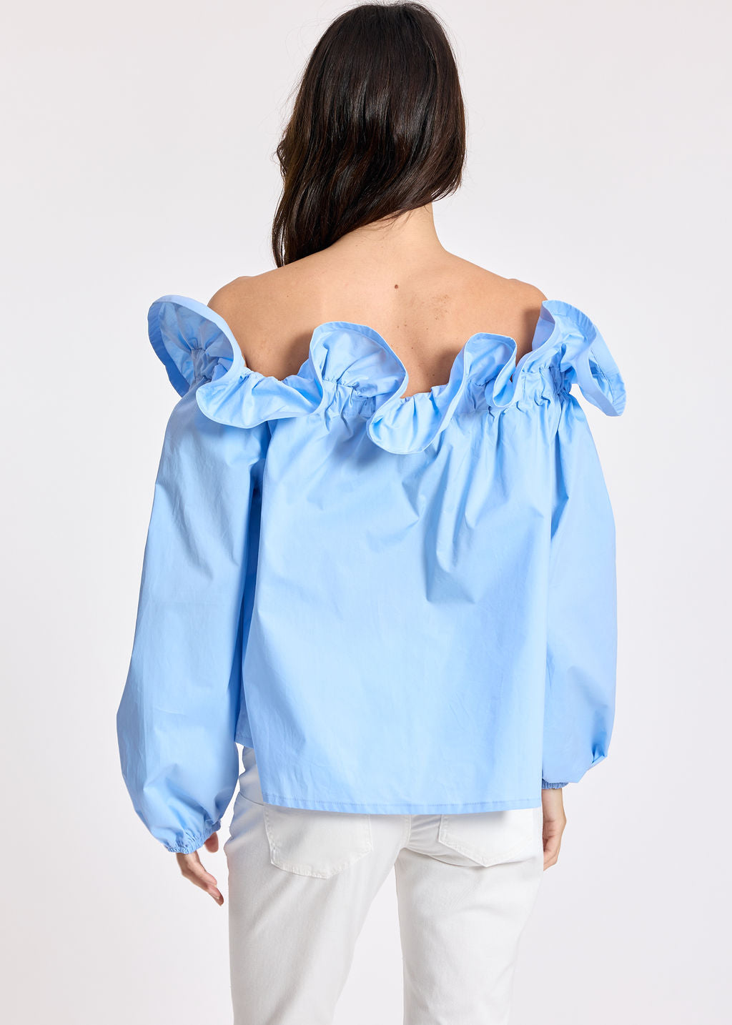 RIVA CIEL RUFFLED SHIRT