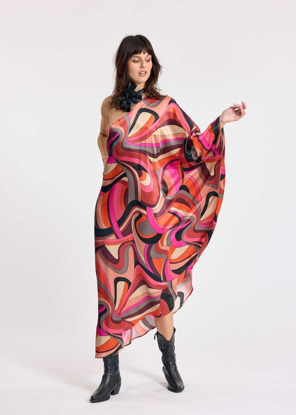ROBE À UNE MANCHE MOON LINEA