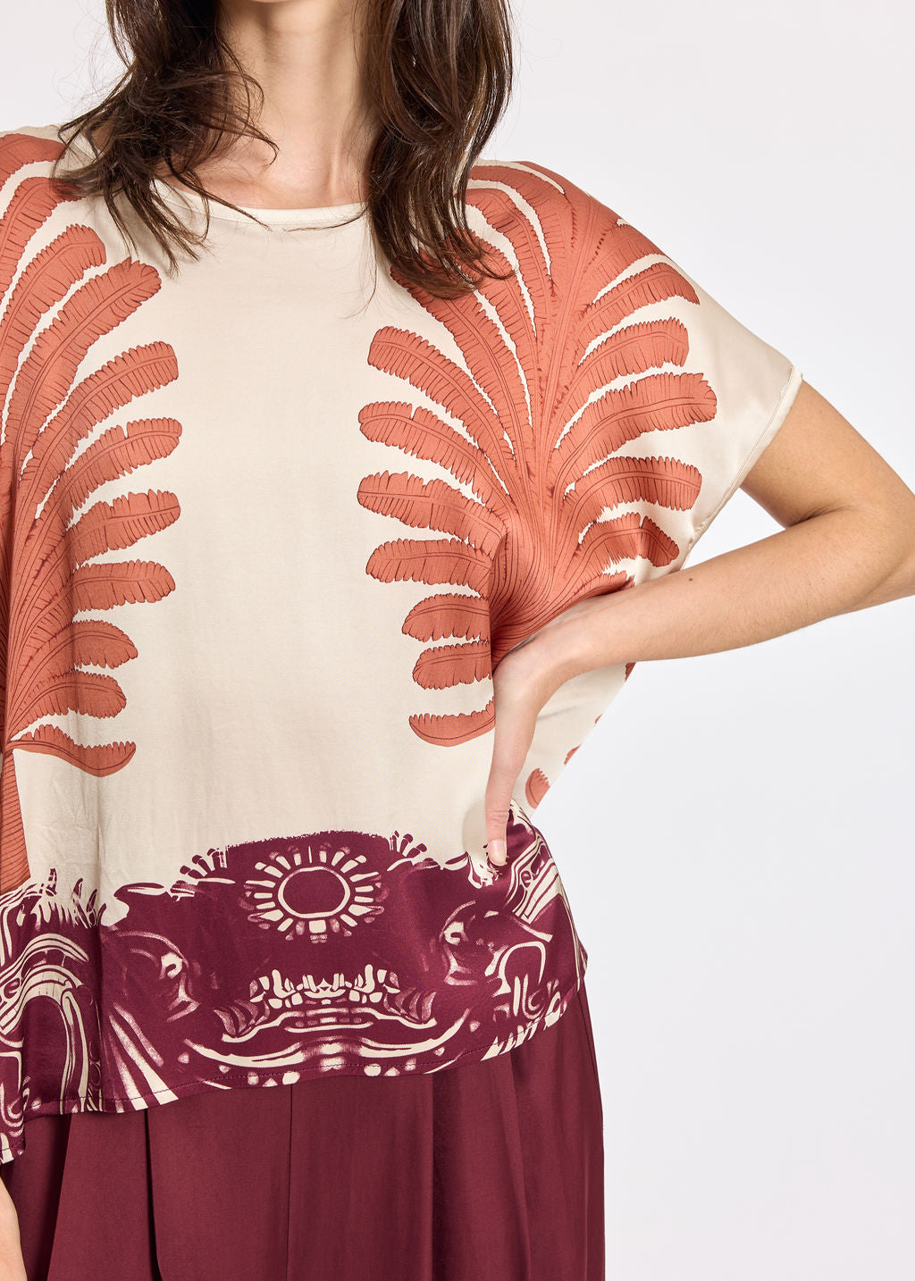 CARA CREAM TIE-BACK TOP