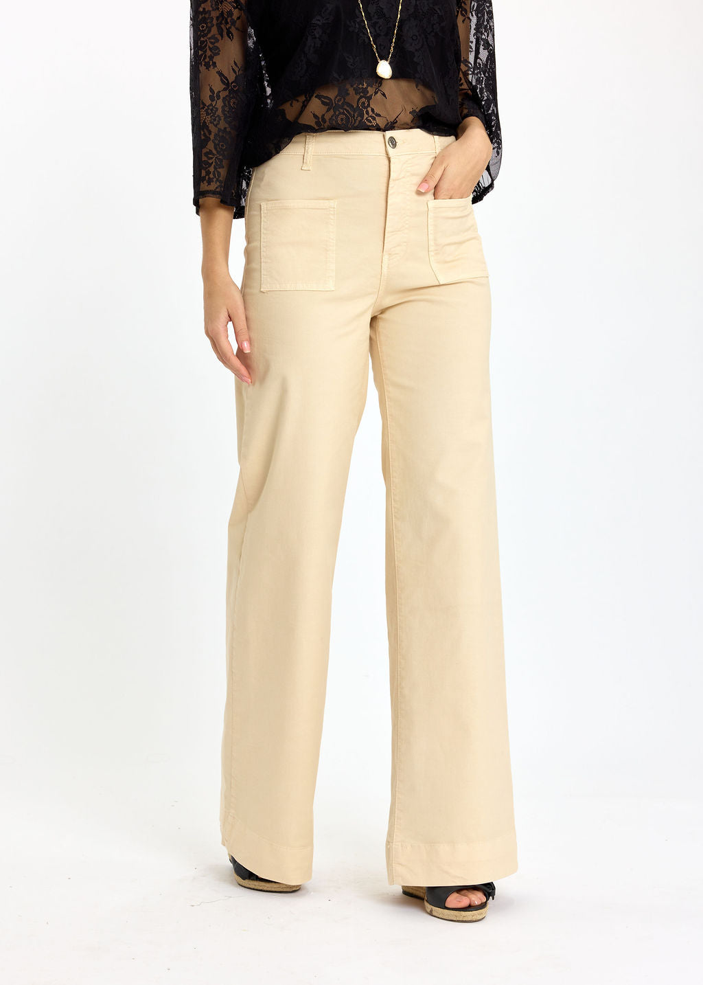 PANTALON FLARE PAM BEIGE
