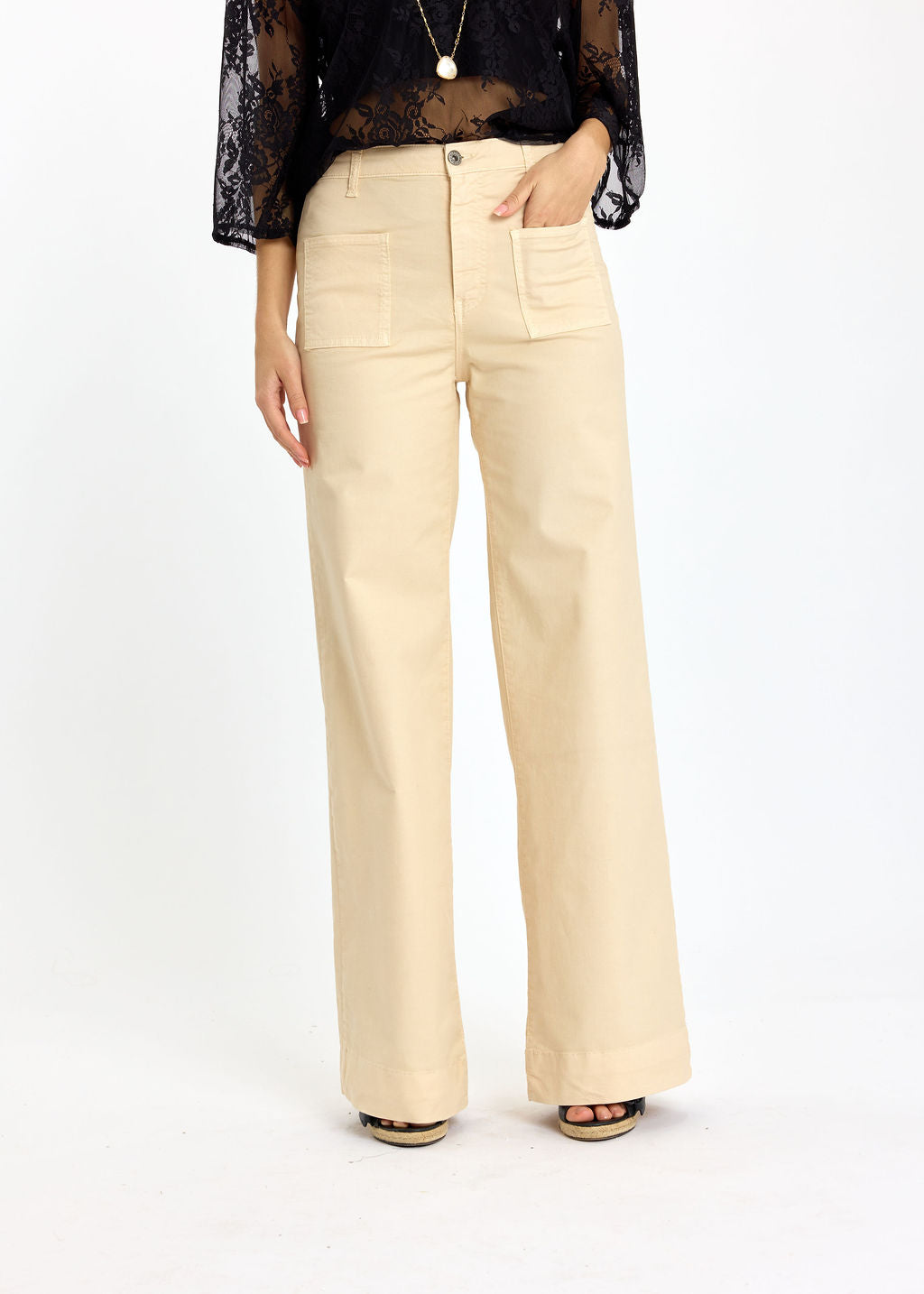 PANTALON FLARE PAM BEIGE