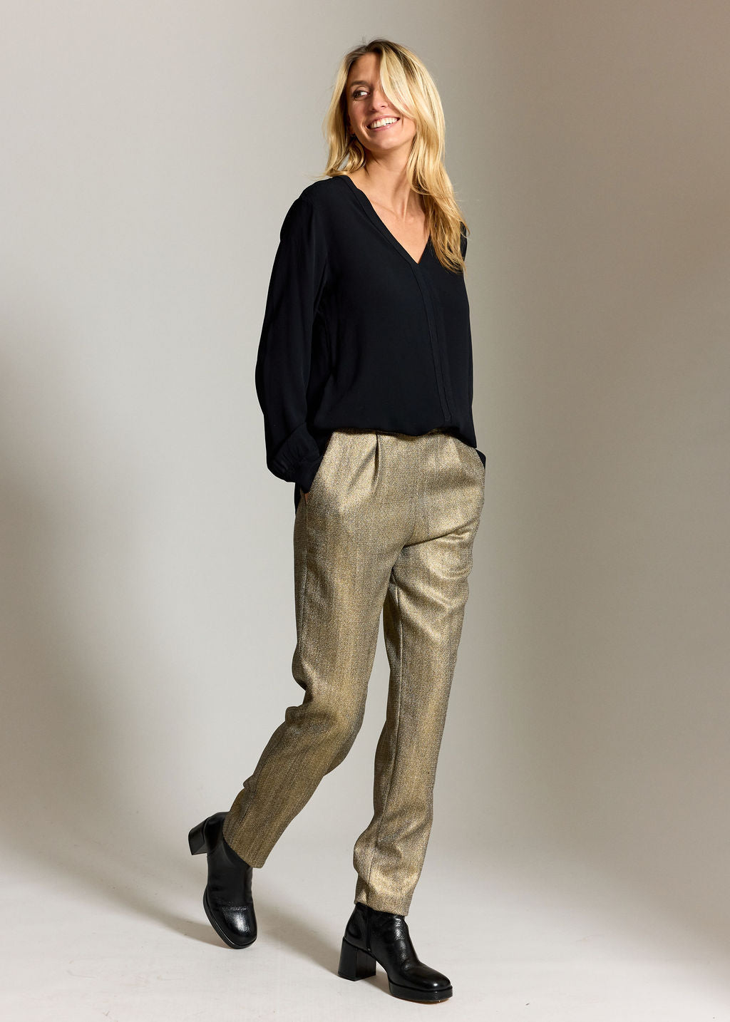 PANTALON DROIT BELUCA GOLD