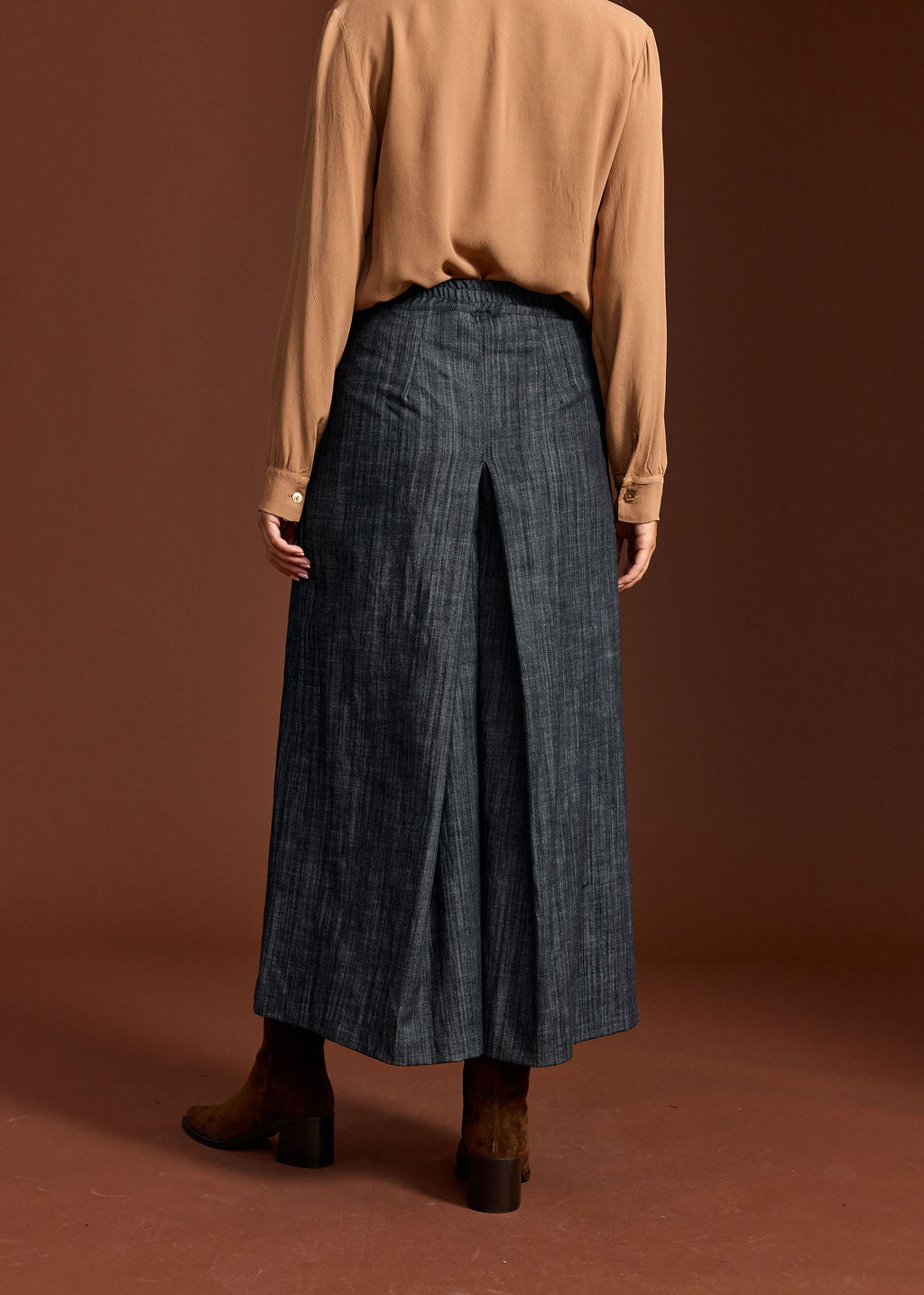 JUPE CULOTTE EN DENIM GUAPA NOIR