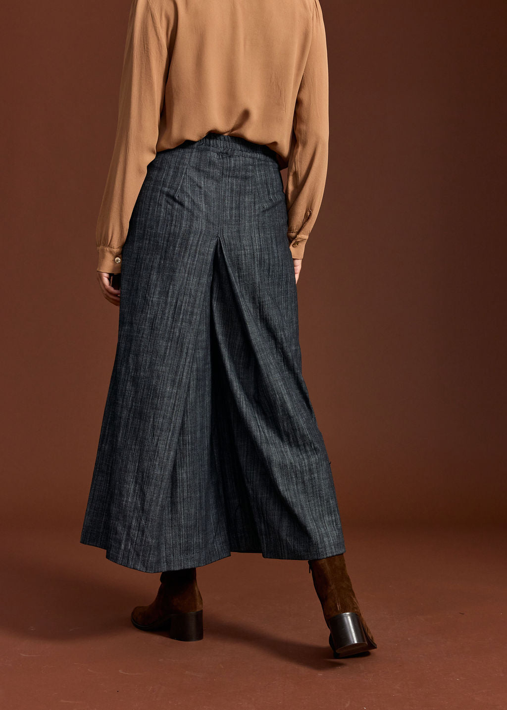 JUPE CULOTTE EN DENIM GUAPA NOIR
