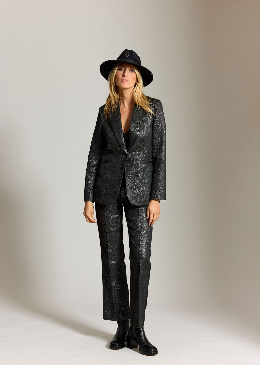 VESTE BLAZER TEXTURÉE STORM ACIER