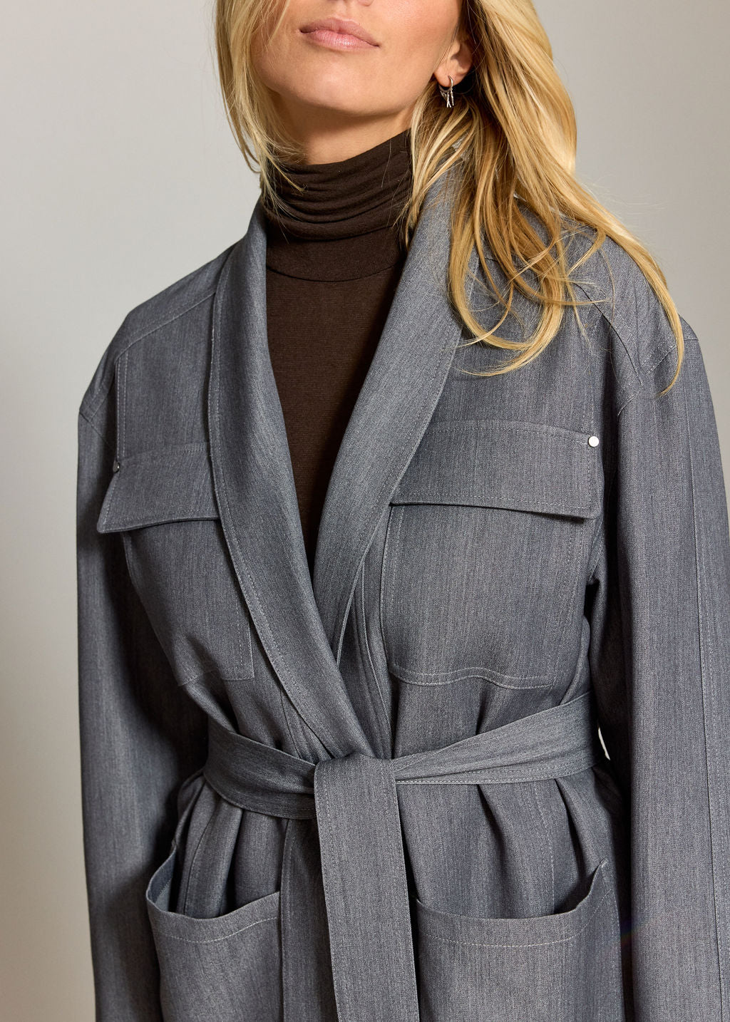 VESTE STYLE SAHARIENNE HARDY GREY