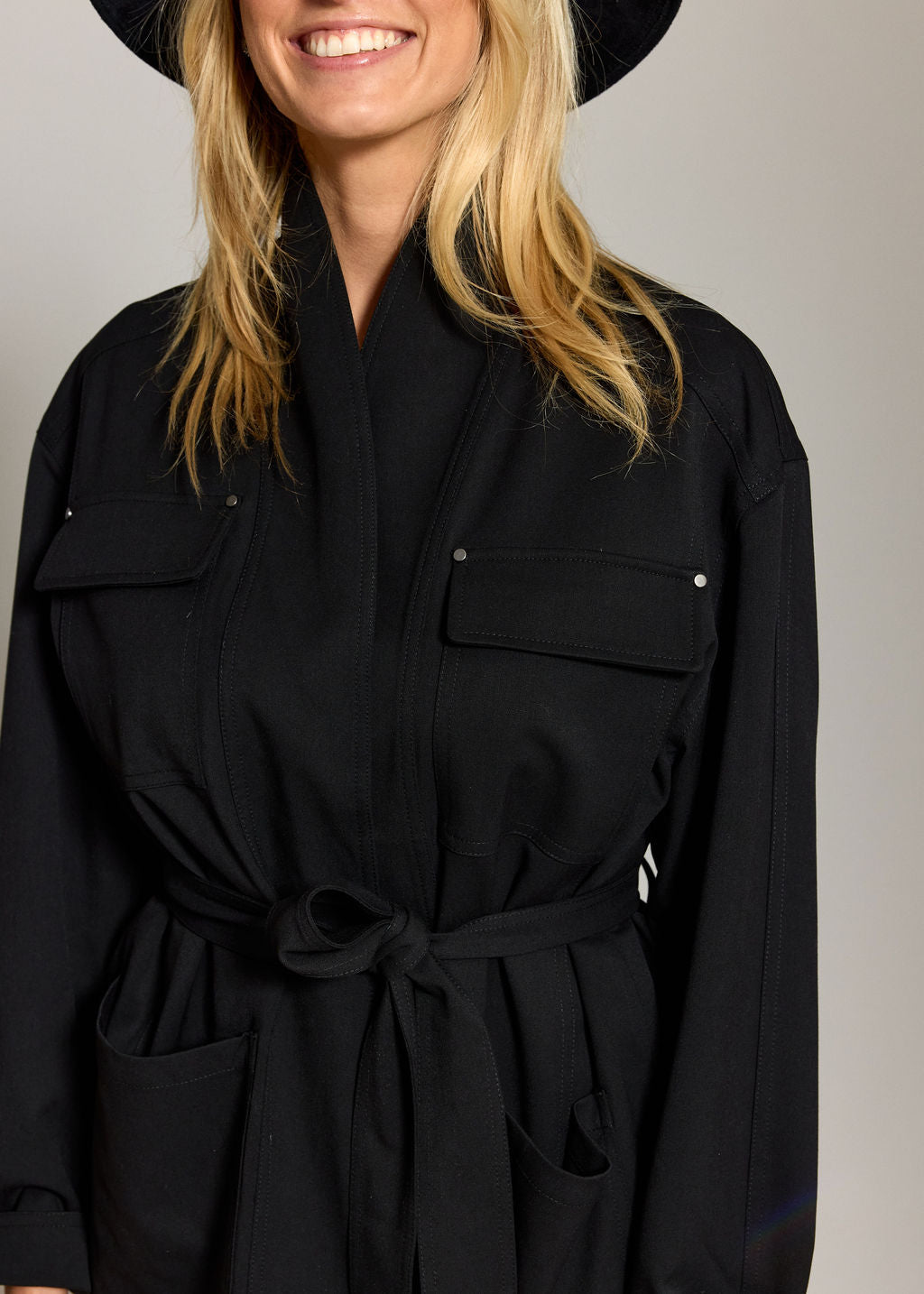 VESTE STYLE SAHARIENNE HARDY NOIR