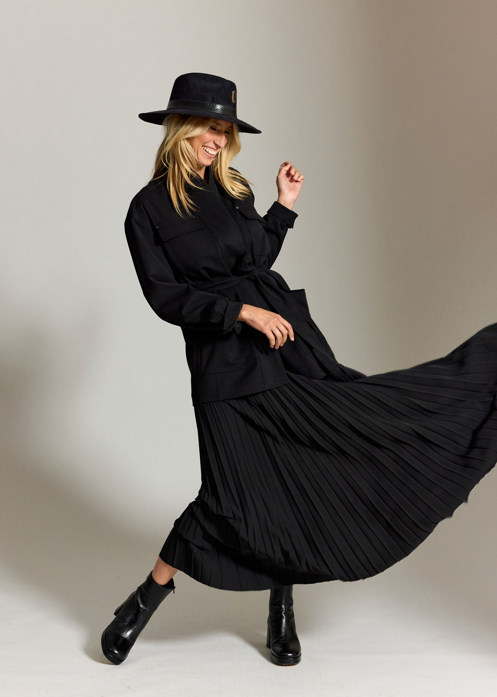 VESTE STYLE SAHARIENNE HARDY NOIR