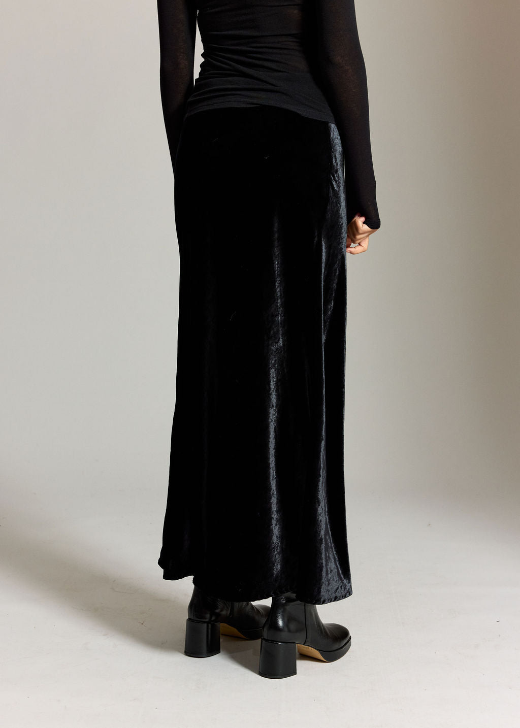 JUPE EN VELOURS JELLY NOIR