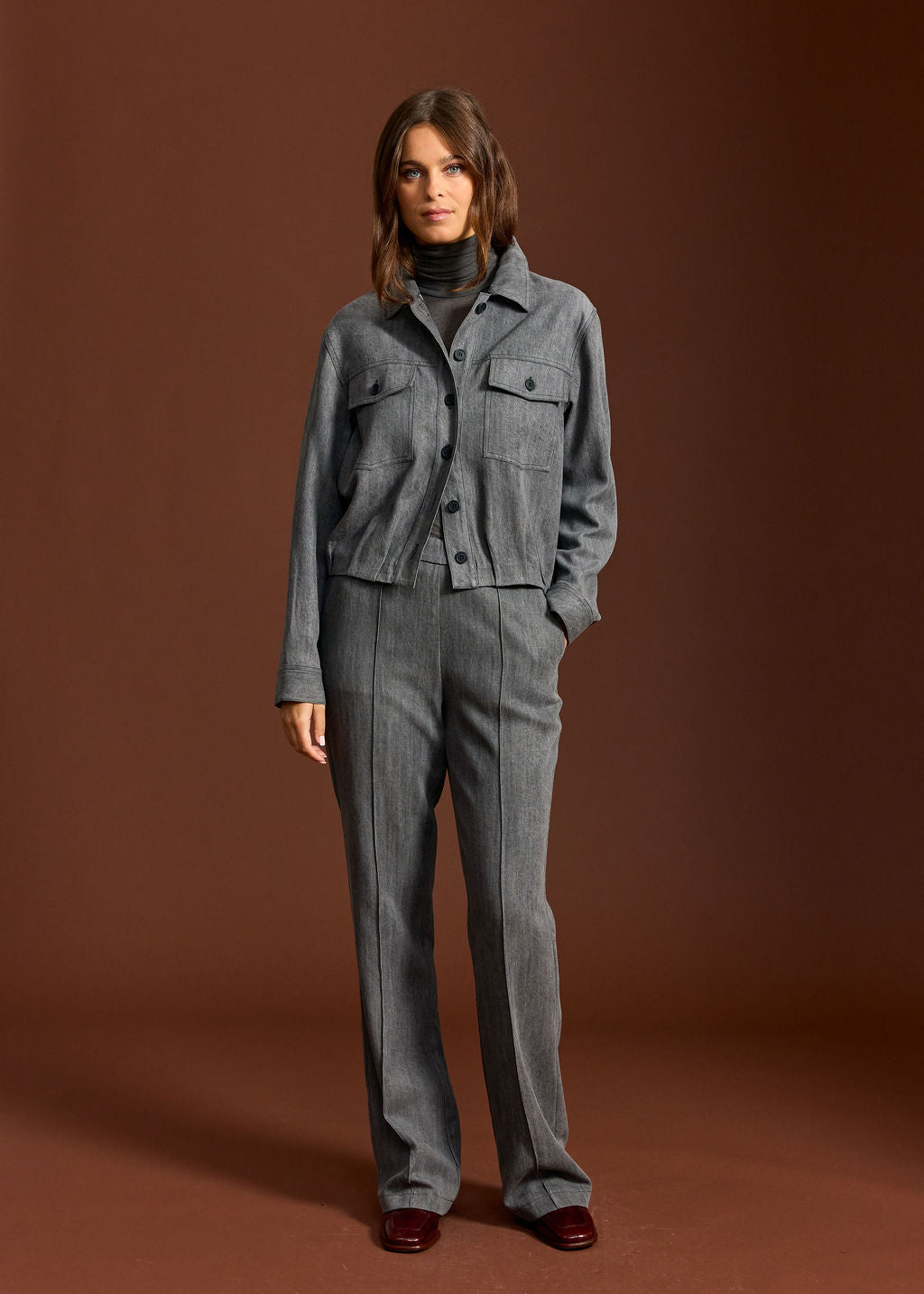 BLOUSON COURT JOEL GRIS